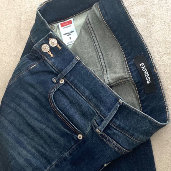 Express Cropped Legging Mid Rise Jeans / Size 8 - Picture 6 of 8